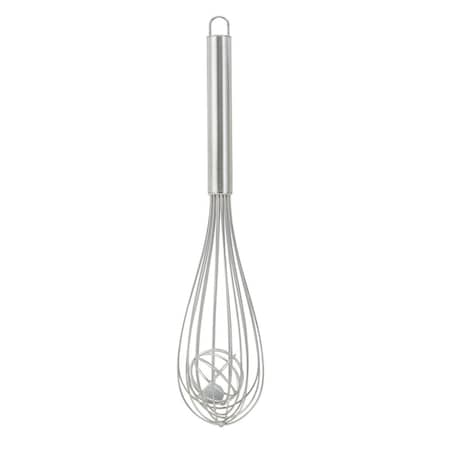 Hogan Supplies Mrs. Andersons 3 x 12 in. Silver Stainless Steel Balloon Wisk with Center Ball HO1491474